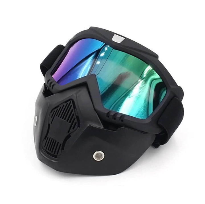 Motorcycle Glasses Detachable Anti-Fog Motorcycle Helmet Riding Goggles Glasses With Mouth Filter