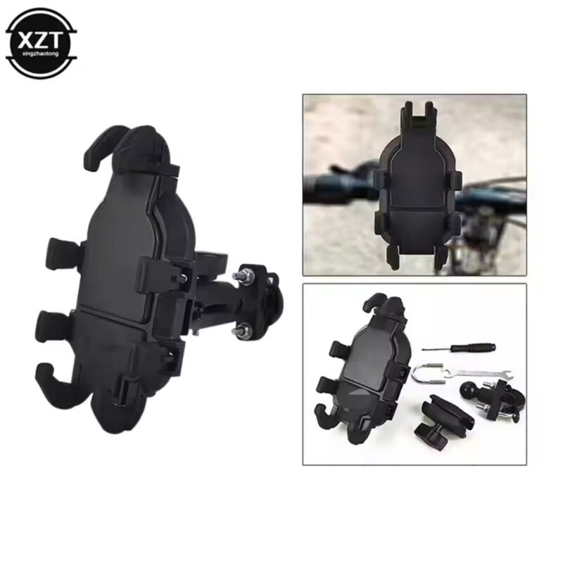 Motorcycle Phone Holder Shock-absorbing Moto Bike Navigation Support Handlebar Rearview Mirror Mount Bracket Cycling Fixture High Quality