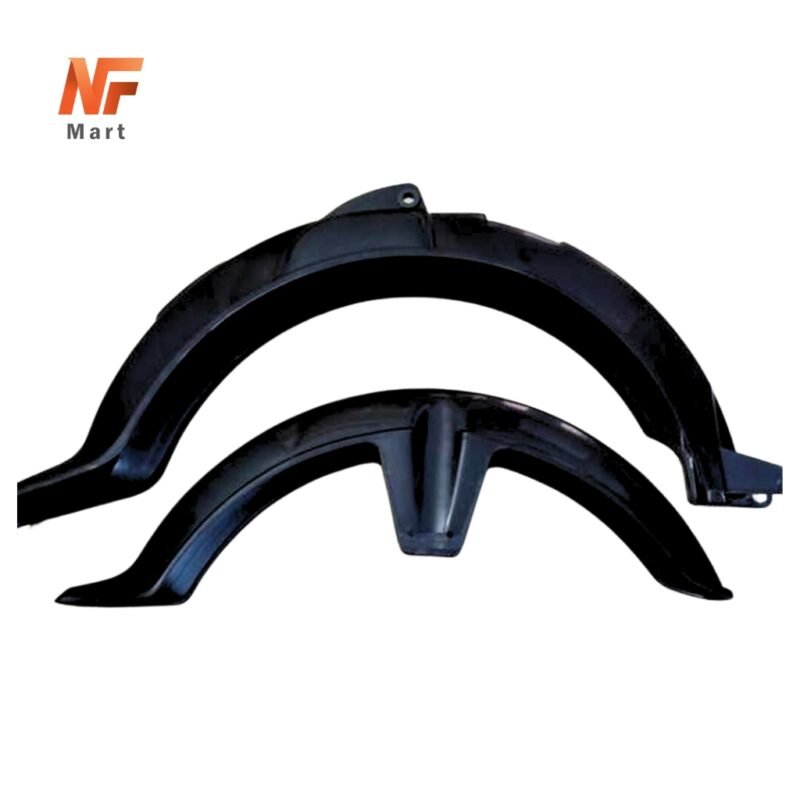 Motorcycle Unbreakable Plastic Mud guard Set with Mud Flaps for All CD70 bikes Mudguards with built in Mud Flaps Plastic NF MART - Image 2
