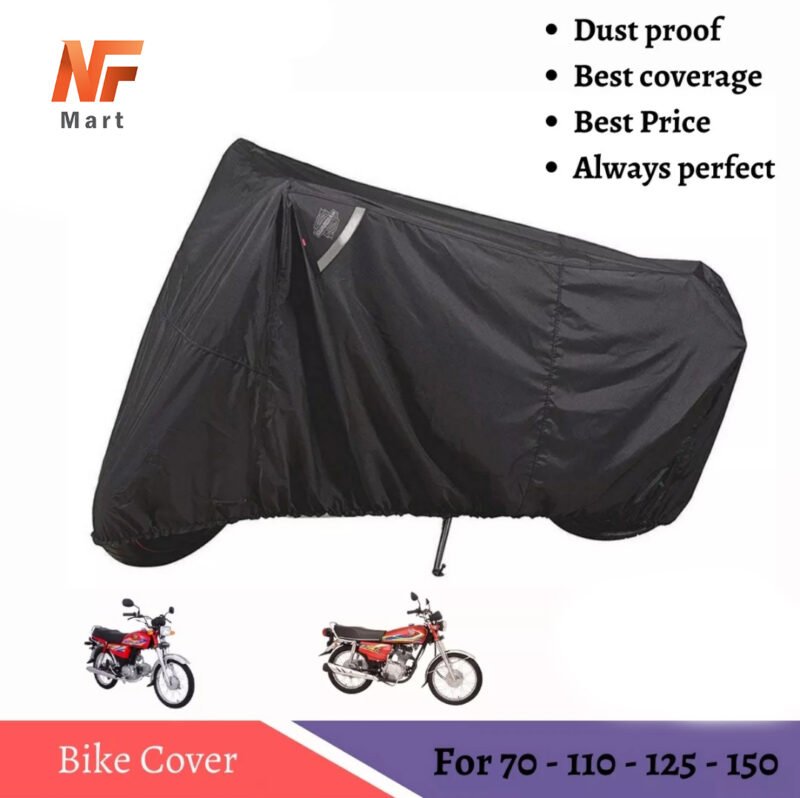 Bike Parking Cover Motorcycle Parking Cover Waterproof Bike Cover, Scratch & Dust Proof  Top/ Bike Cover for Honda CD 70, Bike Cover for 125 & 150 - Image 2