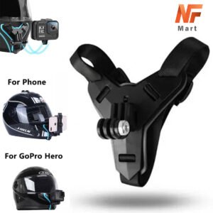 Motorcycle Helmet Chin Stand Mount Holder for Mobile Phones Camera Action Cam Go Pro NF MART
