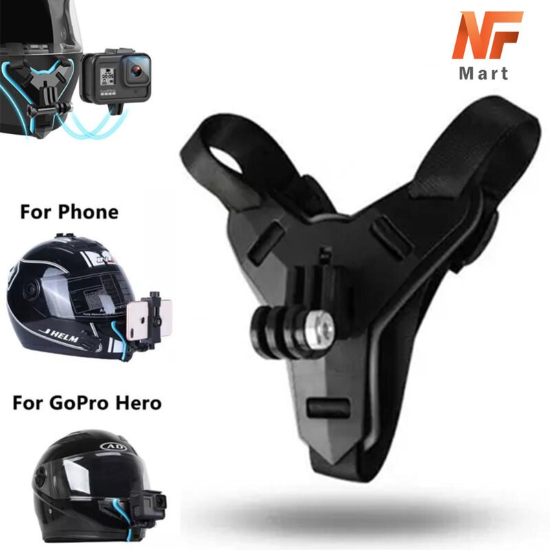 Motorcycle Helmet Chin Stand Mount Holder for Mobile Phones Camera Action Cam Go Pro NF MART