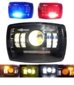 Bike Led Headlight Beam R60 Headlight Beam With Police Flasher RED BLUE & Side Indicators Upgraded For Honda CD70 / CG125 Original Fitting NF MART