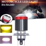 NF MART - HJG Bike Led Headlight BA20d h4 Bulb Headlight Lamp Dual Color for Motorcycle Universal