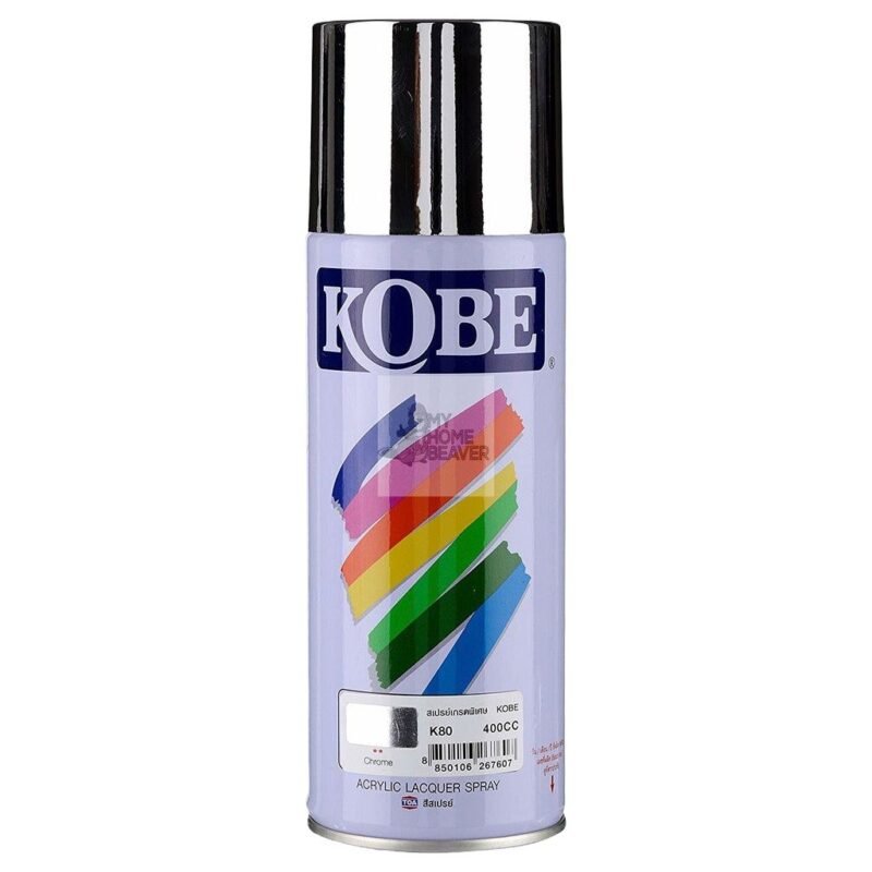 18k Chrome Silver Acrylic Spray Paint Kobe Spray Paint Extra Shine 400ml For All Purposes Decorative Paint NF MART