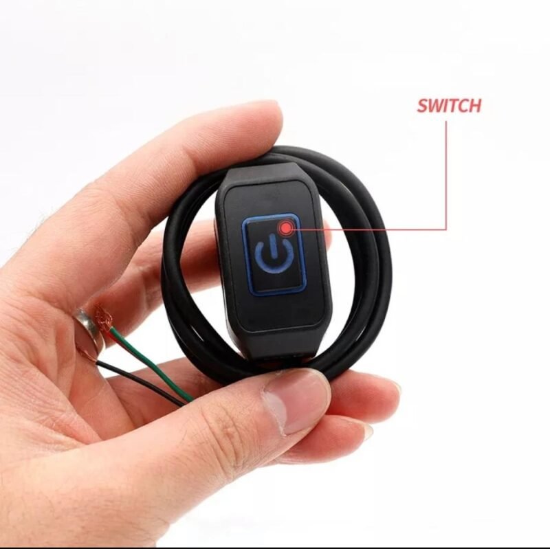 Motorcycle Switch Headlight Horn Modified Control Switch Handlebar Mount 3 in 1 Button with LED Light - Image 4