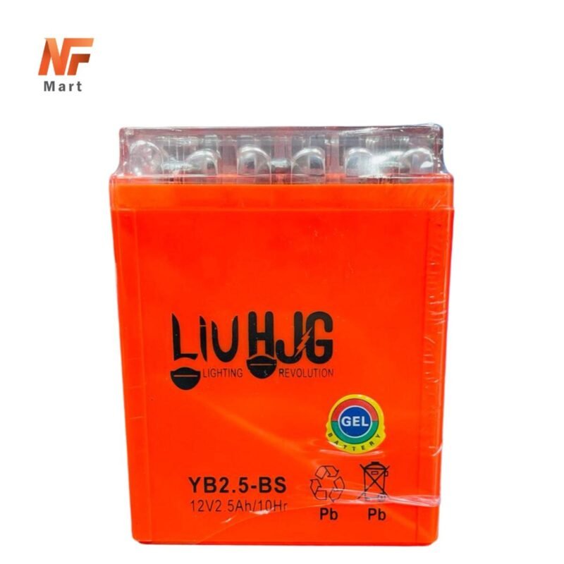 HJG Motorcycle Dry Battery Gel battery 2.5Ah/12V FOR HONDA CG125, CD70, Pridor 100cc, All China 70cc & 125cc Bikes NF MART