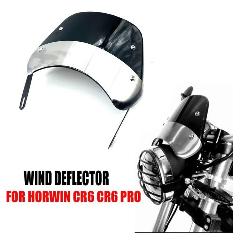 Universal Motorcycle Windshield Windscreen Wind Deflector Round Headlight For Yamaha YBR, YBZ Suzuki GS150 For Royal Enfield Triumph - Image 2