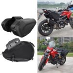 Komine Saddle Bag Side Bags 36 to 48 Liter Extendable with Rain Covers Luggage Touring Universal Fitting Water Proof