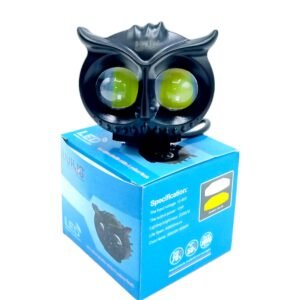 OWL EYE LED Long Range OWL Mini Driving Plastic Body 1-PCS White Yellow Flash High Low Beam Long throw brightest Light NF Mart