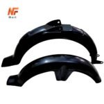 Motorcycle Unbreakable Plastic Mud guard Set with Mud Flaps for All CD70 bikes Mudguards with built in Mud Flaps Plastic NF MART