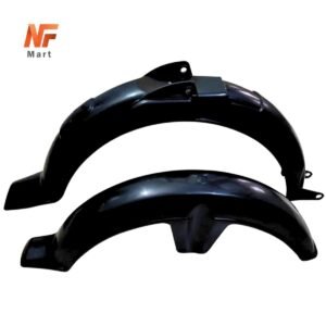 Motorcycle Unbreakable Plastic Mud guard Set with Mud Flaps for All CD70 bikes Mudguards with built in Mud Flaps Plastic NF MART