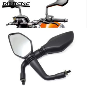 Motorcycle Rearview Side Mirrors Motorcycle Black Universal 10mm Side Mirror Rearview Mirror Anti-fall New Design Adjustable Folding Mirrors