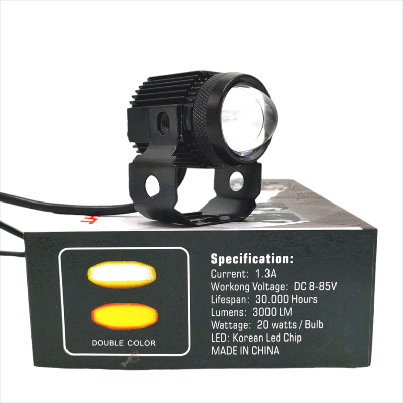 Mini Driving Motorcycle Led Light 20w Dual Tone 4-Wires Fog Led For motorcycle, Car, Jeep By NF MART - Image 5