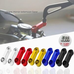 2PCS Universal Motorcycle Rearview Mirrors Extension Riser Extend Adapter Modified Front Transfer Base Widening Bracket All Color Available