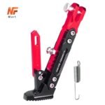 CNC Aluminum Alloy Adjustable Kickstand Foot Side Stand For Motorcycle Universal RED Color
