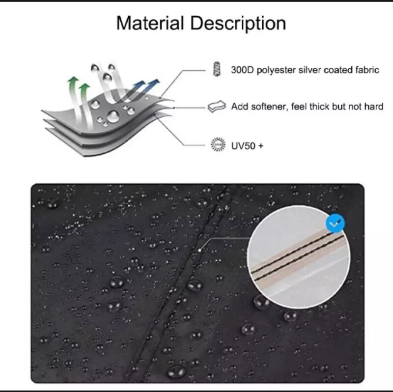Bike Parking Cover Motorcycle Parking Cover Waterproof Bike Cover, Scratch & Dust Proof  Top/ Bike Cover for Honda CD 70, Bike Cover for 125 & 150 - Image 4