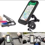 Universal Motorcycle Phone Mount Waterproof Hard Shell Phone Case Holder 360° Adjustable Bike Cellphone Holder Up To 6.7 Inches