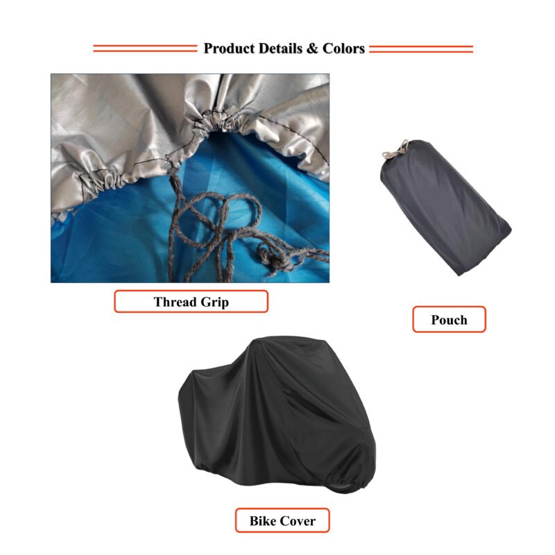 Bike Cover YBR 125 – Yamaha Bike Cover - Dust proof Scratch proof Bike Top Covers – 125 G Made from waterproof fabric saves Motorbike color from fading NF MART - Image 2
