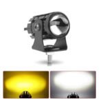 Mini Driving Fog Light White-Yellow with Flasher for All Motorcycle, Cars, Jeep Lens Projectors Auxiliary Light 20w NF MART
