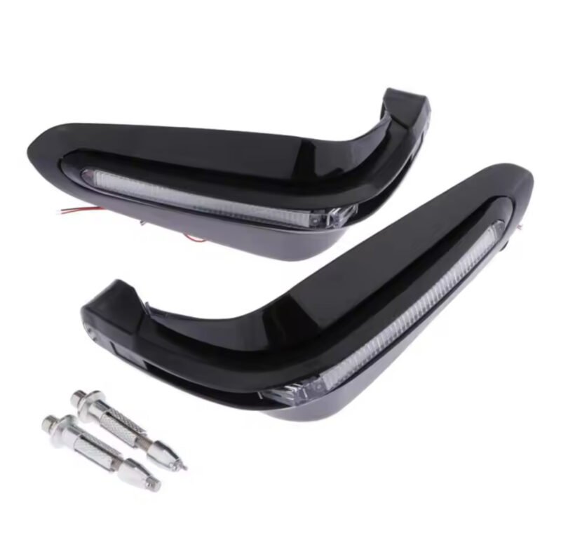 Universal Motorcycle Hand Guard Windshield Windproof LED LIGHT handlebar Hand guards Handle Protector Shield For YAMAHA, SUZUKI, HONDA Bikes - Image 4