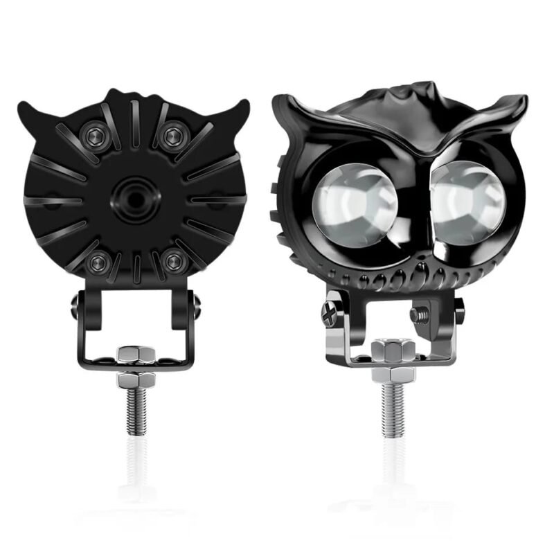 OWL Shape Fog Yellow-White light Low & High Beam Owl Spot Light for All Cars And Bikes 9V-60V 40W - Image 2