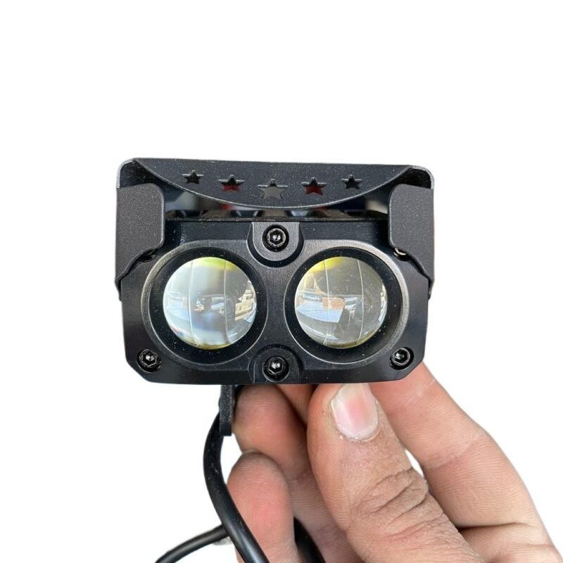 HJG Led Fog Light Dual Lens 60watt 6000LM 3 Function CREE Led Light Yellow White Flasher for Motorcycle bike - NF MART - Image 4