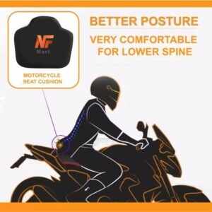 Bike Seat Cushion For All Bikes (Forget Back pain) Foam Based Motorcycle Seat Cover Waterproof NF MART