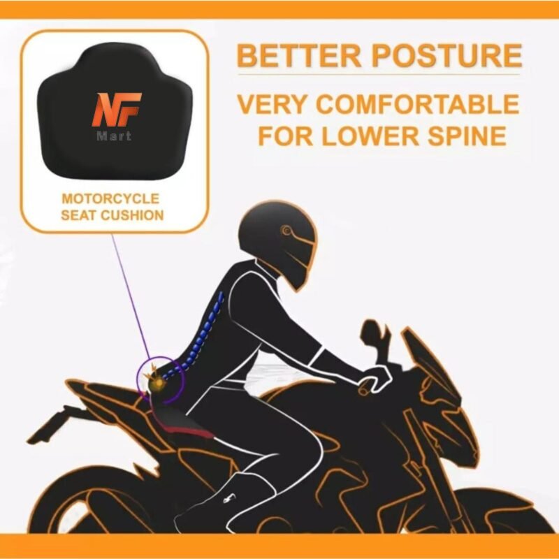 Bike Seat Cushion For All Bikes (Forget Back pain) Foam Based Motorcycle Seat Cover Waterproof NF MART