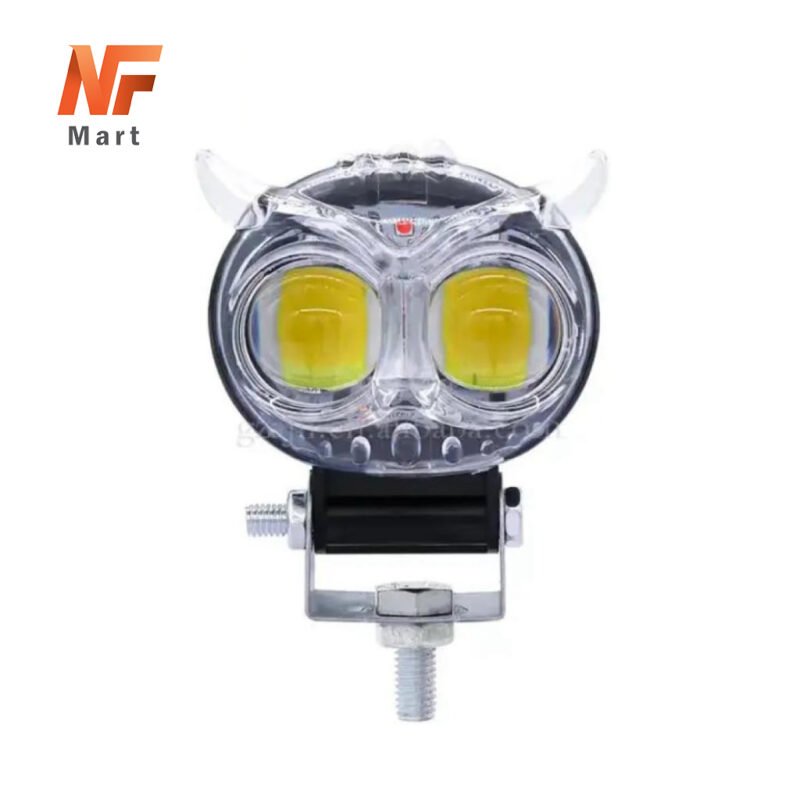 1pcs Dual Color Led New Crystal Motorcycle Multicolor Fog Light Owl Design Head Light Headlight Led Auxiliary Spot Lights For Motorcycle NF MART - Image 2