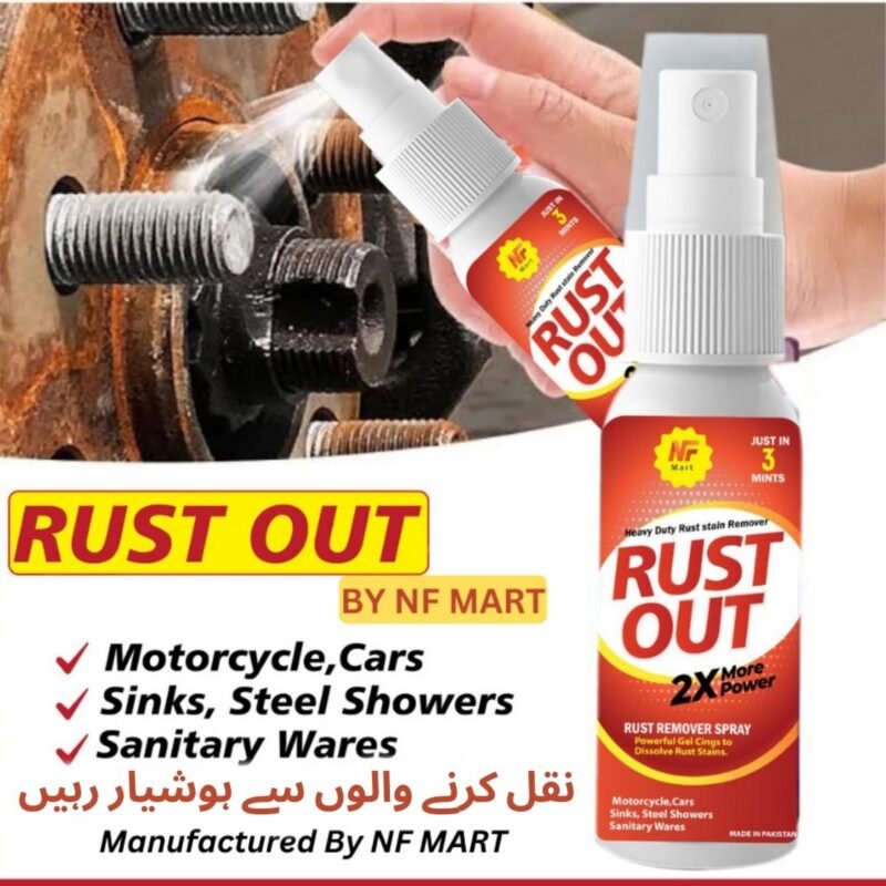 Rust Remover Spray Zang Remover spray for All Metal & Steel Parts120ml Rust Out NF MART - Image 2