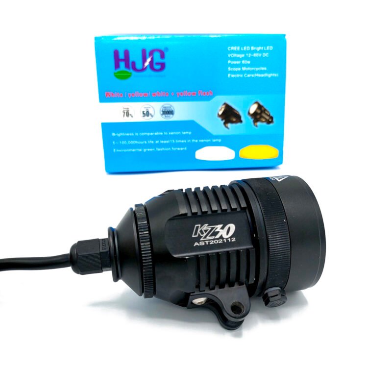 HJG KZ30 CREE 60W Dual colors with Flasher Adjustable Motorcycle LED Headlight Zoom in Out Fog Light NF MART - Image 4
