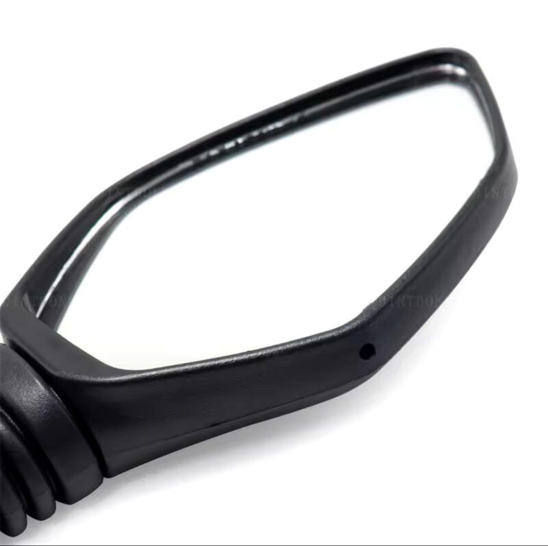 Motorcycle Rearview Side Mirrors Motorcycle Black Universal 10mm Side Mirror Rearview Mirror Anti-fall New Design Adjustable Folding Mirrors - Image 4