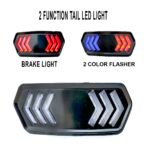 Motorcycle Fancy Led Backlight Tail Light with Two Color Red & Blue Flasher Light for CD70 and CG125 Bikes NF MART