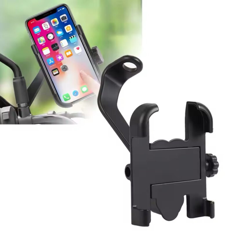 Motorcycle Mobile Phone Holder Universal Rearview Mirror Fitting For ALL Mobiles Motor Bracket High Quality Black - Image 2