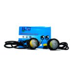 HJG Mini Driving Motorcycle Led Light 2-PCS 20w Dual colors White, Yellow, Flash with Fan NF MART