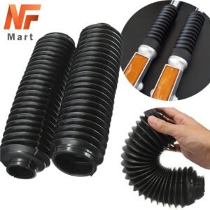 Universal Motorcycle Front Fork Boots Gators Covers Rubber For Honda, Yamaha, Suzuki All Bikes Universal (SHOCKS ABSORBER) High Quality