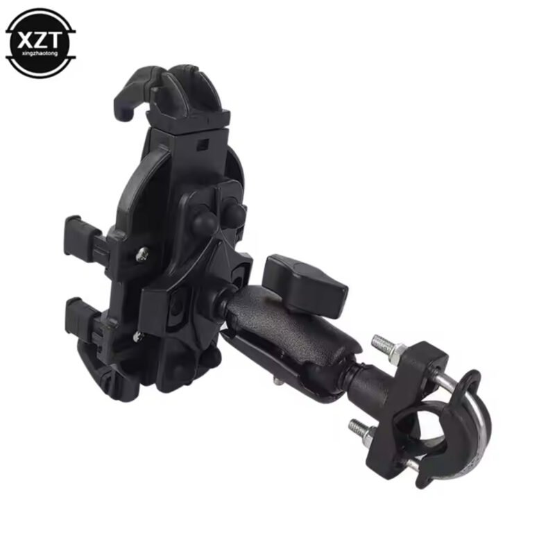 Motorcycle Phone Holder Shock-absorbing Moto Bike Navigation Support Handlebar Rearview Mirror Mount Bracket Cycling Fixture High Quality - Image 2