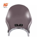 Motorcycle Universal Windshield Visor For Suzuki GS150, Yamaha YBRG  & YBZ With Headlight Ring 7.0-7.5 Inch Smoke Black Finest Quality NF MART