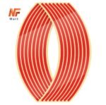 Red Color Rim Stickers Universal For All Bikes Yamaha, Suzuki, Honda Bikes Alloys Rim Stickers