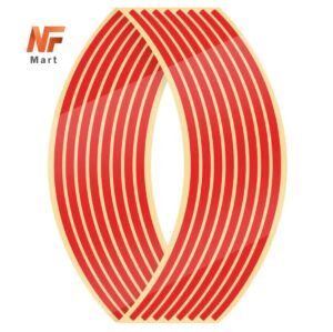 Red Color Rim Stickers Universal For All Bikes Yamaha, Suzuki, Honda Bikes Alloys Rim Stickers