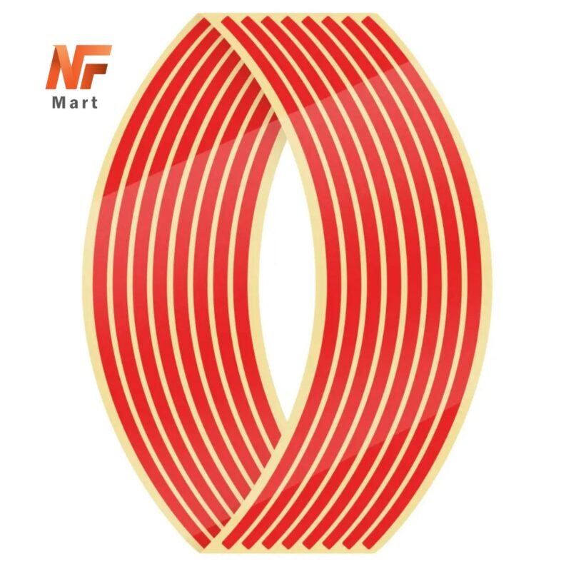 Red Color Rim Stickers Universal For All Bikes Yamaha, Suzuki, Honda Bikes Alloys Rim Stickers