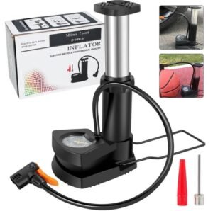 High Pressure Foot Air Pump with Gauge Heavy-Duty Foot Bike Pump for Bicycle Ball Scooter Car Inflatable Toys Mini Pump NF MART