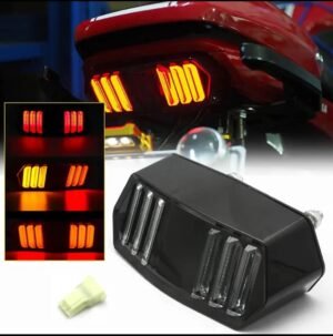 Universal Motorbike Back Light With Indicator DRL Audi Style