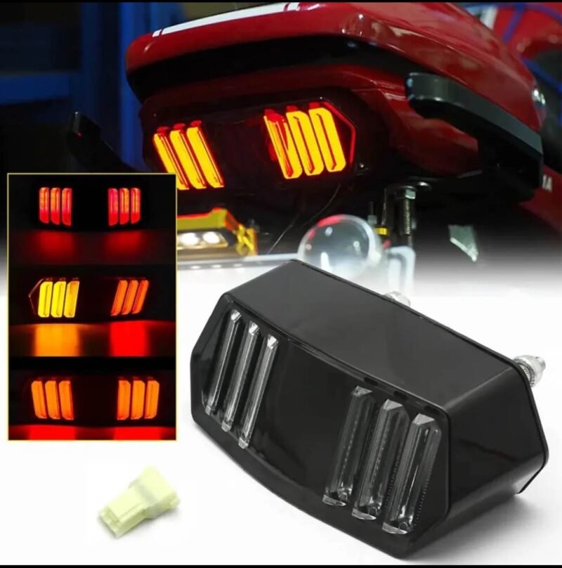 Universal Motorbike Back Light With Indicator DRL Audi Style