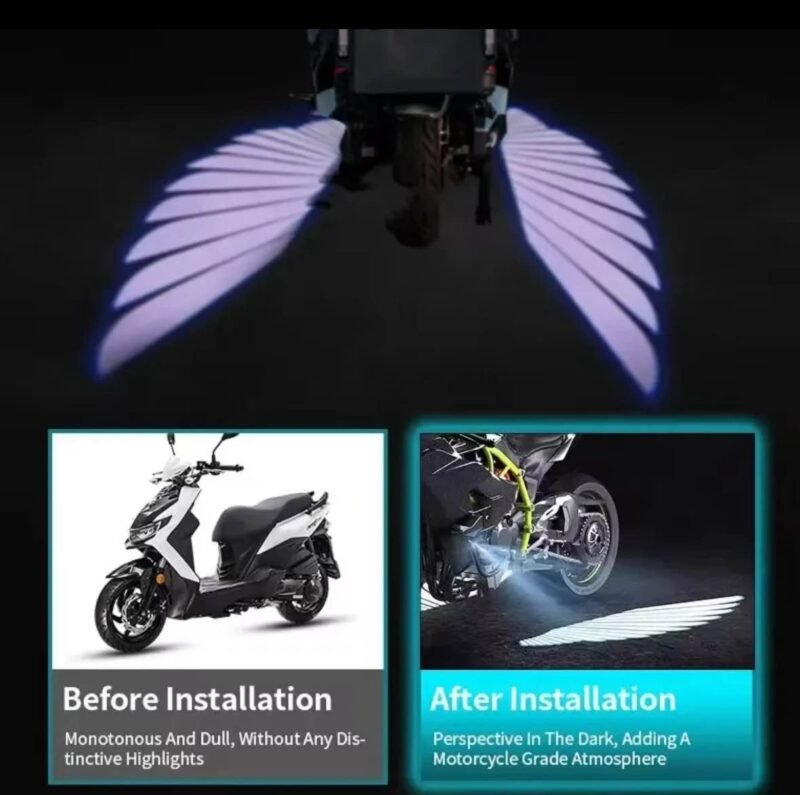 Wings Light For Bike High Quality Bike Accessories Angel Wings LED Light For Bikes, Led Floor Display Lights Auto Decoration High Quality Bike Accessories - Image 4