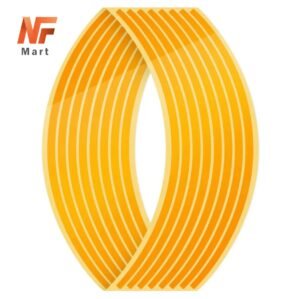 Yellow Color Rim Stickers Universal For All Bikes Yamaha, Suzuki, Honda Bikes Alloys Rim Stickers
