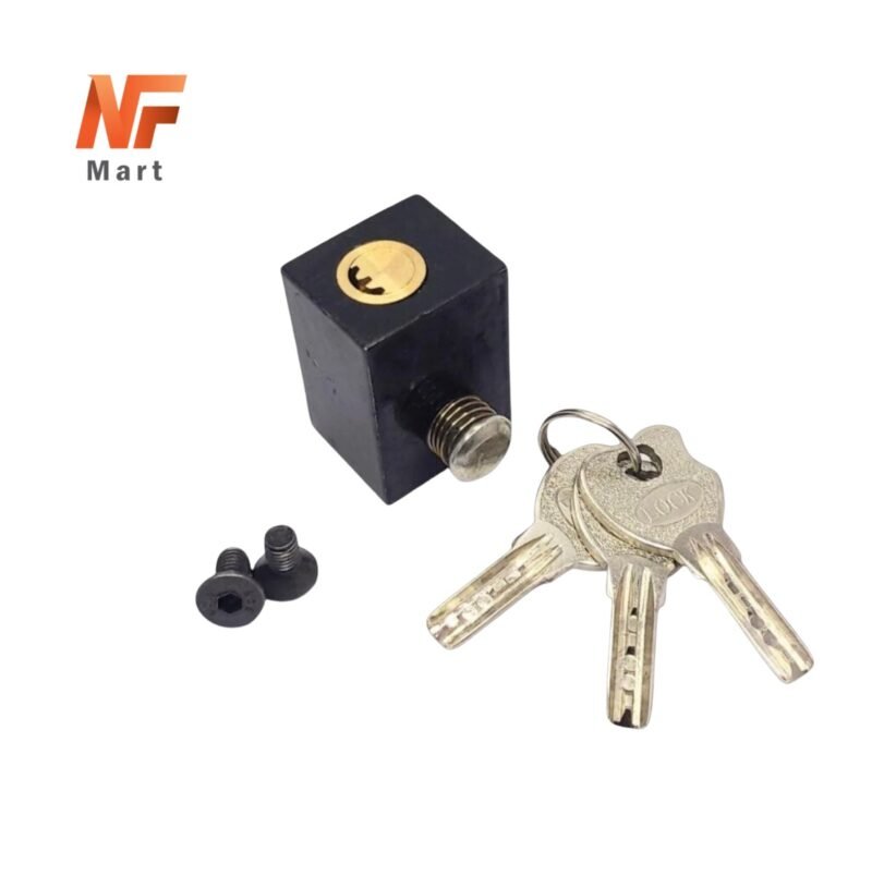 Bike Lock Motorcycle Side Lock 100% Secure Security Lock Push Button DIY Fixing New Small Size Without Welding Heavy Duty for 70cc and 125cc bikes