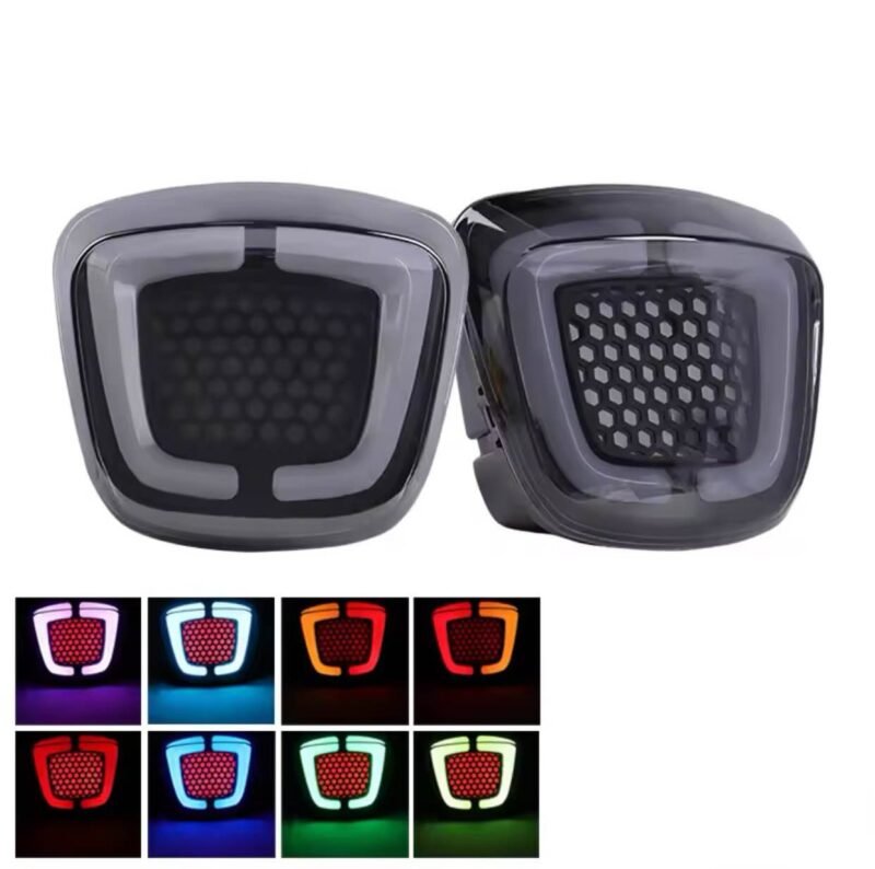 Motorcycles Bike Fancy Tail Back Light 10 Colors DRL Lightning Effects with left right Indicator Multifunctional (Only Backlight) LED 70cc And 125cc LED - NF MART