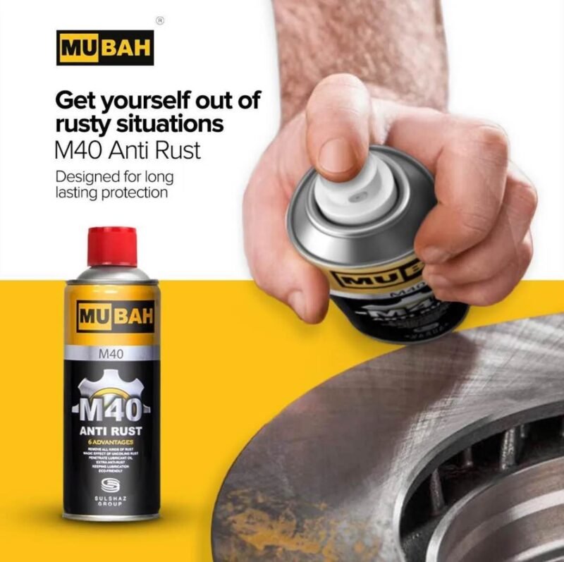 Rust Remover Zang Remover Anti Rust Spray For Auto And All Metals Tools, Hardware Items Mubah M40 400ml NF MART - Image 2